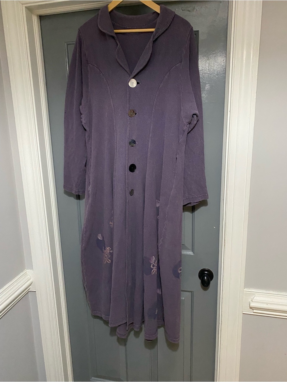 Blue Fish Women's Long Lavender Button-Front Dress